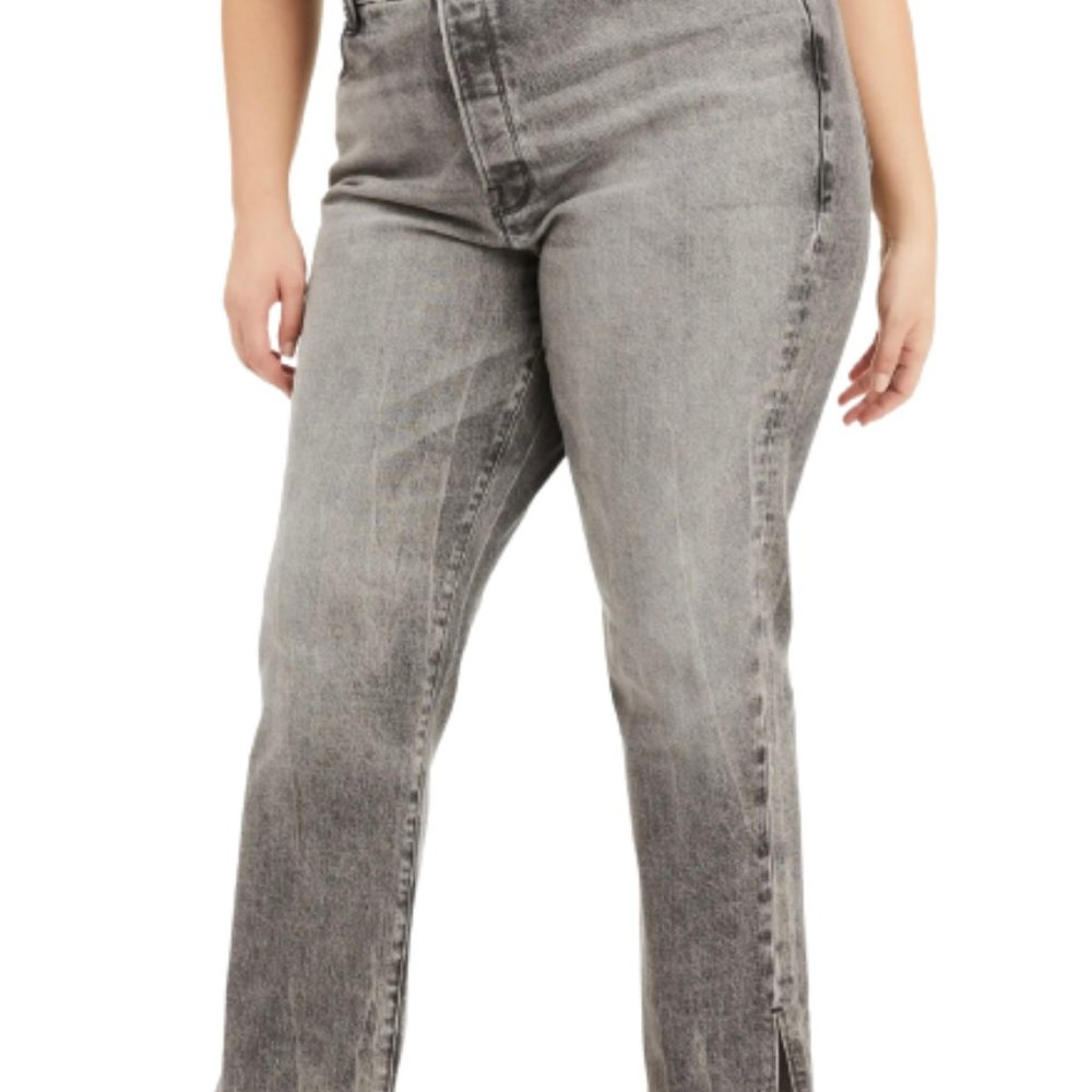 Good American Women's Plus Good Boy Acid Wash Bootcut Jeans Size 15